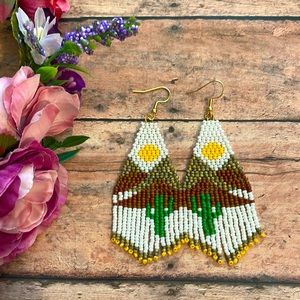 Little cactus Beaded Earring
